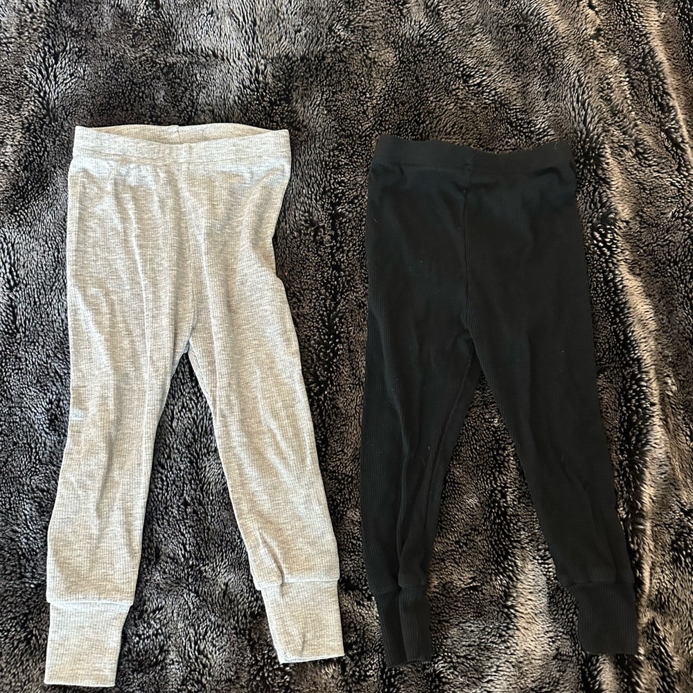 Little Bipsy Black and Gray Kids' Leggings 18-24 months
